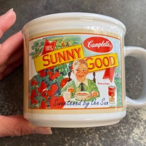 Campbells Mug tomato is a fruit/Sunny Good 2005. Dishwasher and microwave safe.